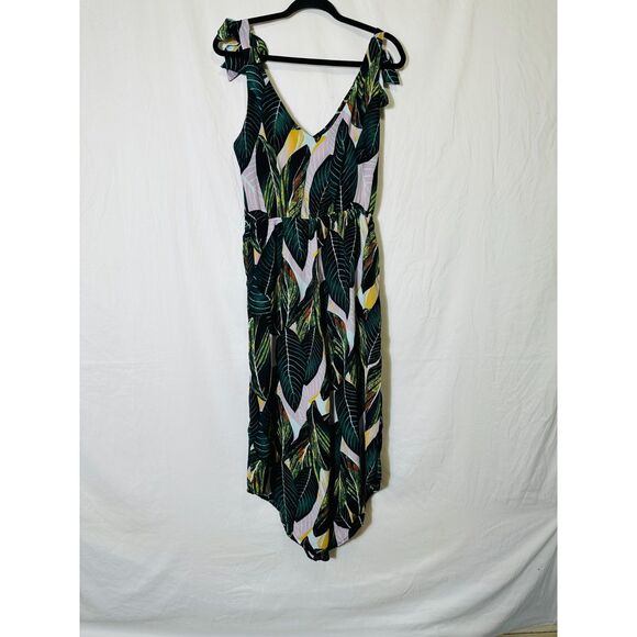 Belongsci Women's Tropical Hawaiian Romper Adjustable Strap Elastic Waist Size M - Picture 1 of 5